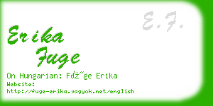 erika fuge business card